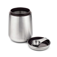 Stainless steel coffee canister